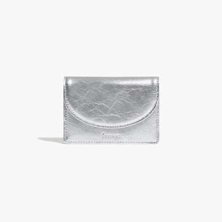 CRINKLE HALFMOON ACCORDION POCKET (SILVER)