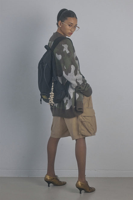 SCULPTOR - Nylon Slouchy Backpack (Black)