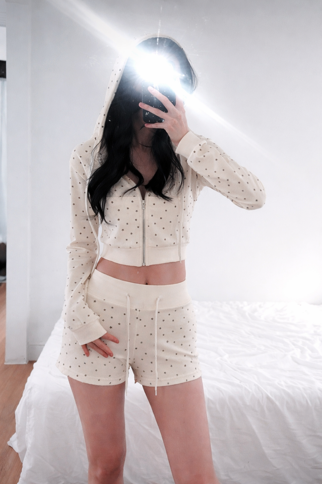 KR STARS CROPPED ZIPUP (2 COLORS)
