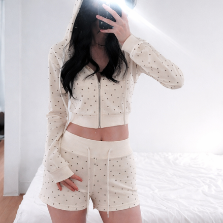 KR STARS CROPPED ZIPUP (2 COLORS)