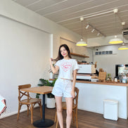 [現貨] TH RIBBON LOVE CROP TEE (WHITE)