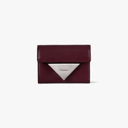 CRINKLE TRIANGLE DOCO WALLET (DEEP CHERRY)