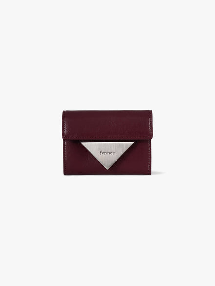 CRINKLE TRIANGLE DOCO WALLET (DEEP CHERRY)