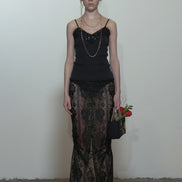 SCULPTOR - Table Cloth Maxi Skirt Glossy (Black)
