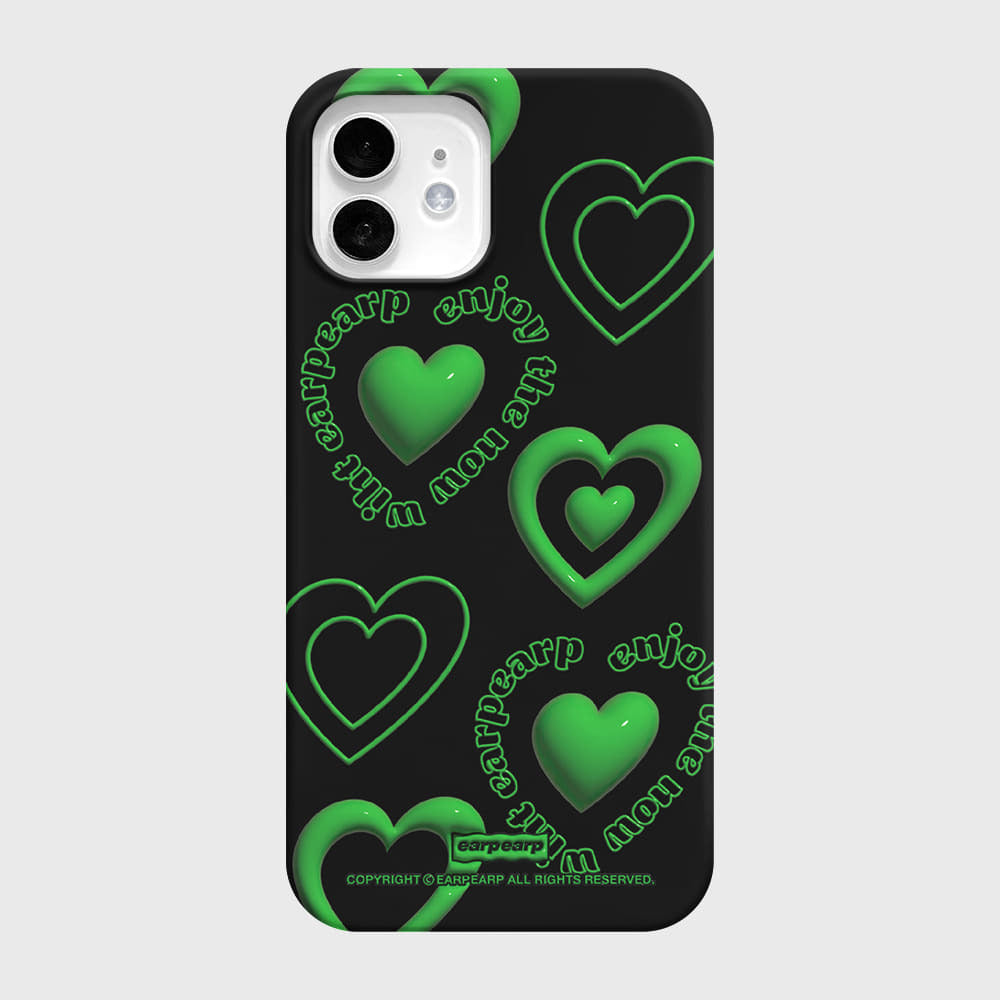 EARPEARP - SOLID HEART OBJECT-BLACK 硬殼