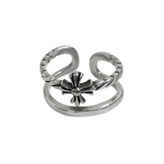 (karina同款) OFUSE - line cross ring