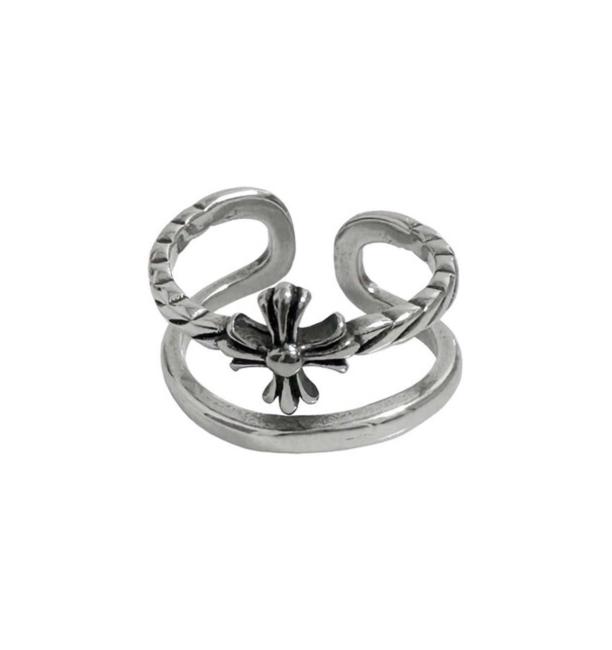 (karina同款) OFUSE - line cross ring