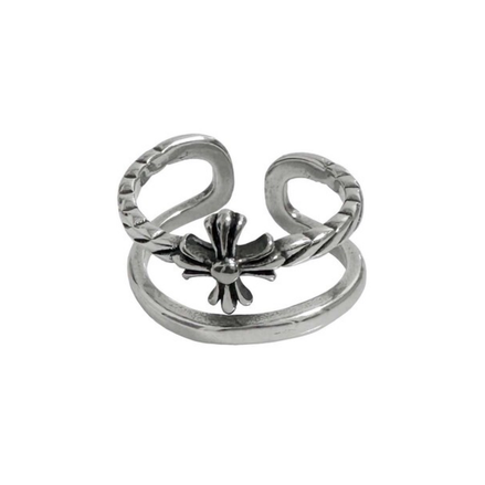 (karina同款) OFUSE - line cross ring
