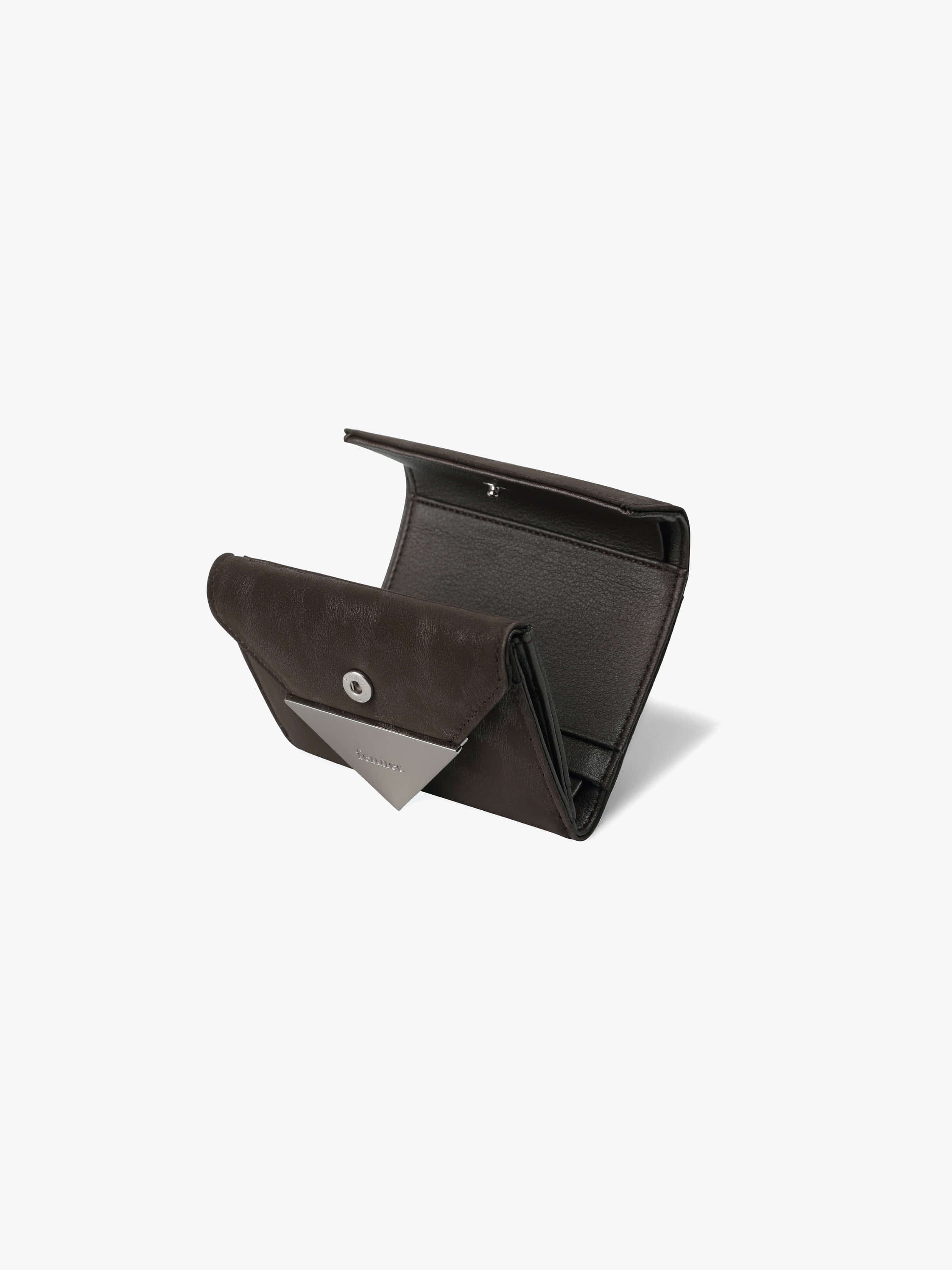 TRIANGLE DOCO WALLET (LEOPARD BROWN)