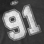 Bad Blood - 91 Crack Print V-Neck T-Shirt (Black)