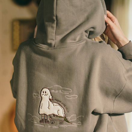 (PRE ORDER) WV PROJECT - HIDE DINO HOODIE (COCOA)