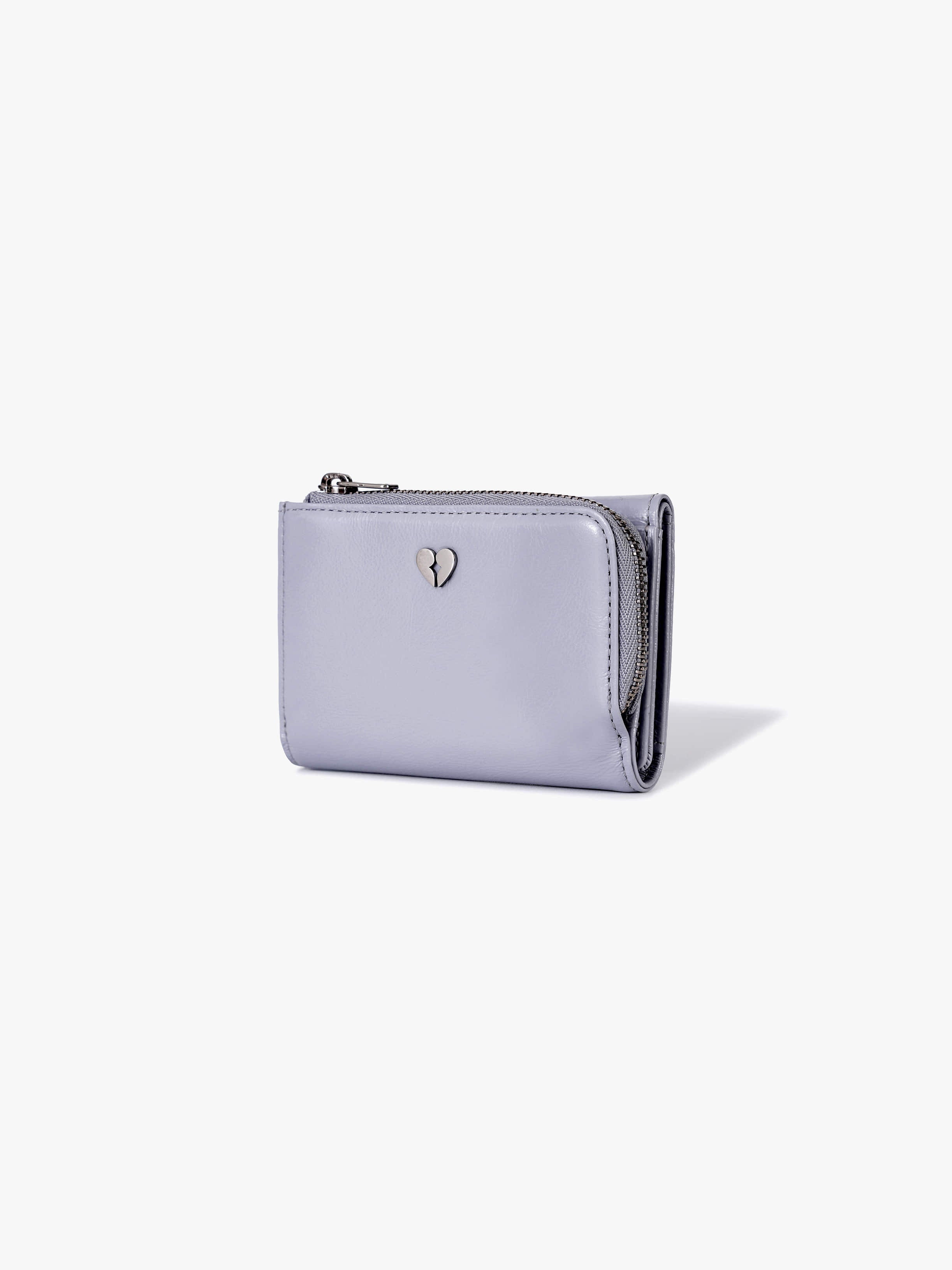 HEARTY ZIPPER WALLET (MISTY LAVENDER)