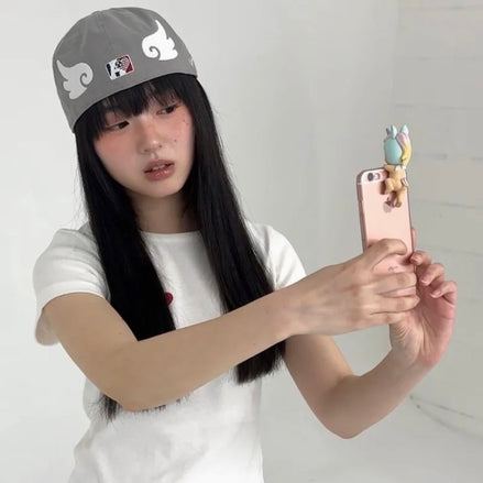 aeae - AE SYMBOL ANGEL WING CAP (GREY)