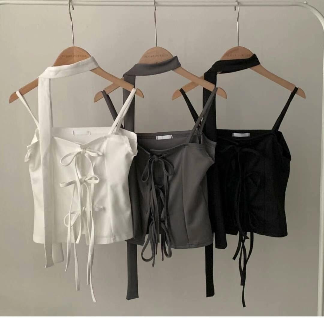 KR TIE TOP SET WITH MUFFLER (3 COLORS)