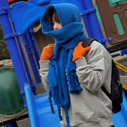 fallett - story logo long muffler (blue)