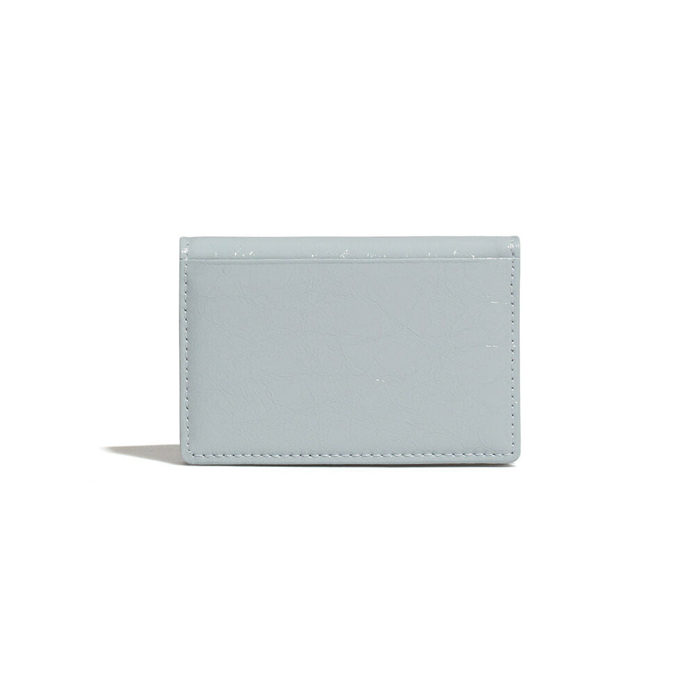CRINKLE SOFT CARD CASE (MID GREY)