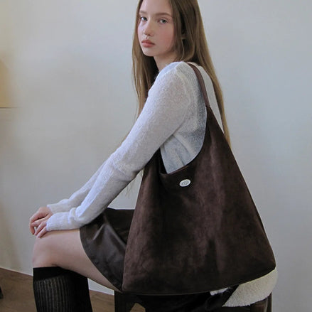 Dumaro - Merci Suede Shoulder Bag (Coffee)