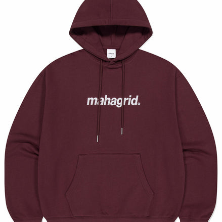 mahagrid - BASIC LOGO HOODIE (BURGUNDY)
