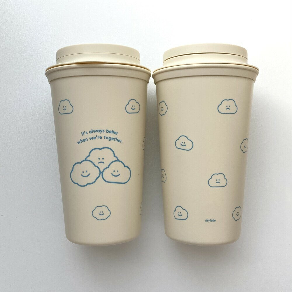 Skyfolio - smile cloud tumbler｜2 types