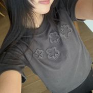 KR FLOWERS CROP TSHIRT (5 COLORS)