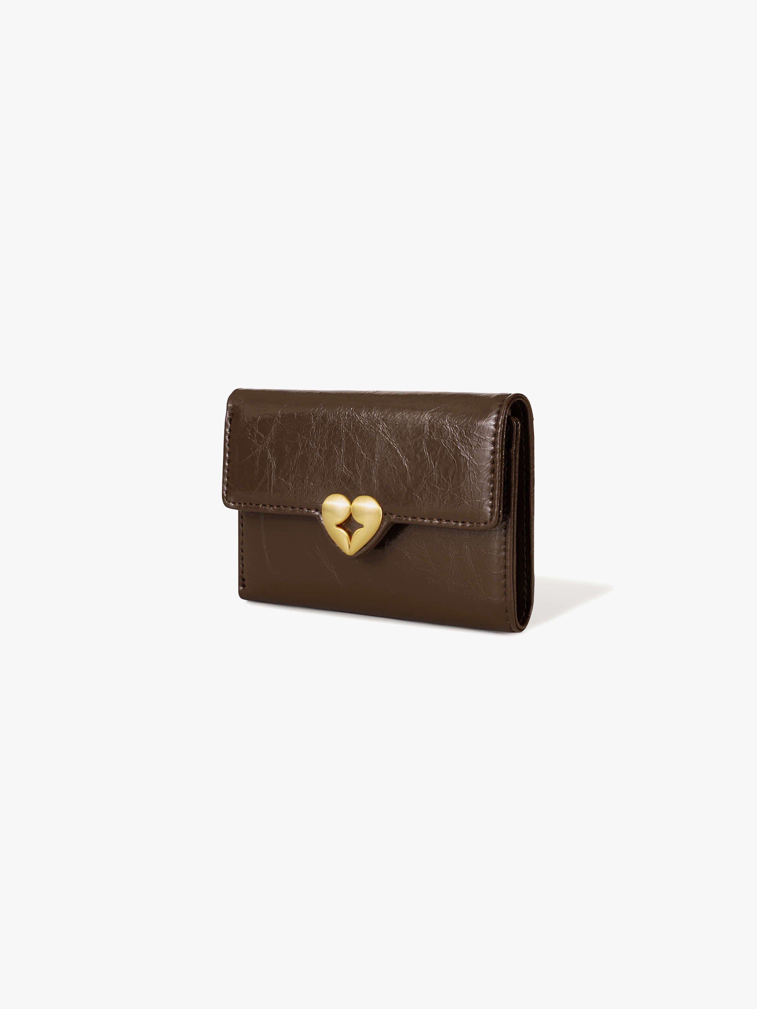 HEARTY FLAP WALLET (MOCHA BROWN)