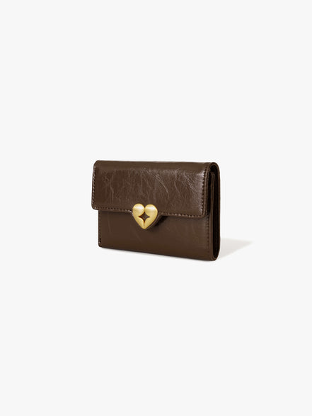 HEARTY FLAP WALLET (MOCHA BROWN)