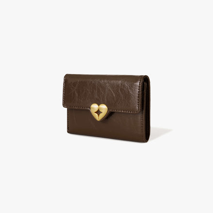 HEARTY FLAP WALLET (MOCHA BROWN)