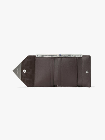 TRIANGLE DOCO WALLET (LEOPARD BROWN)