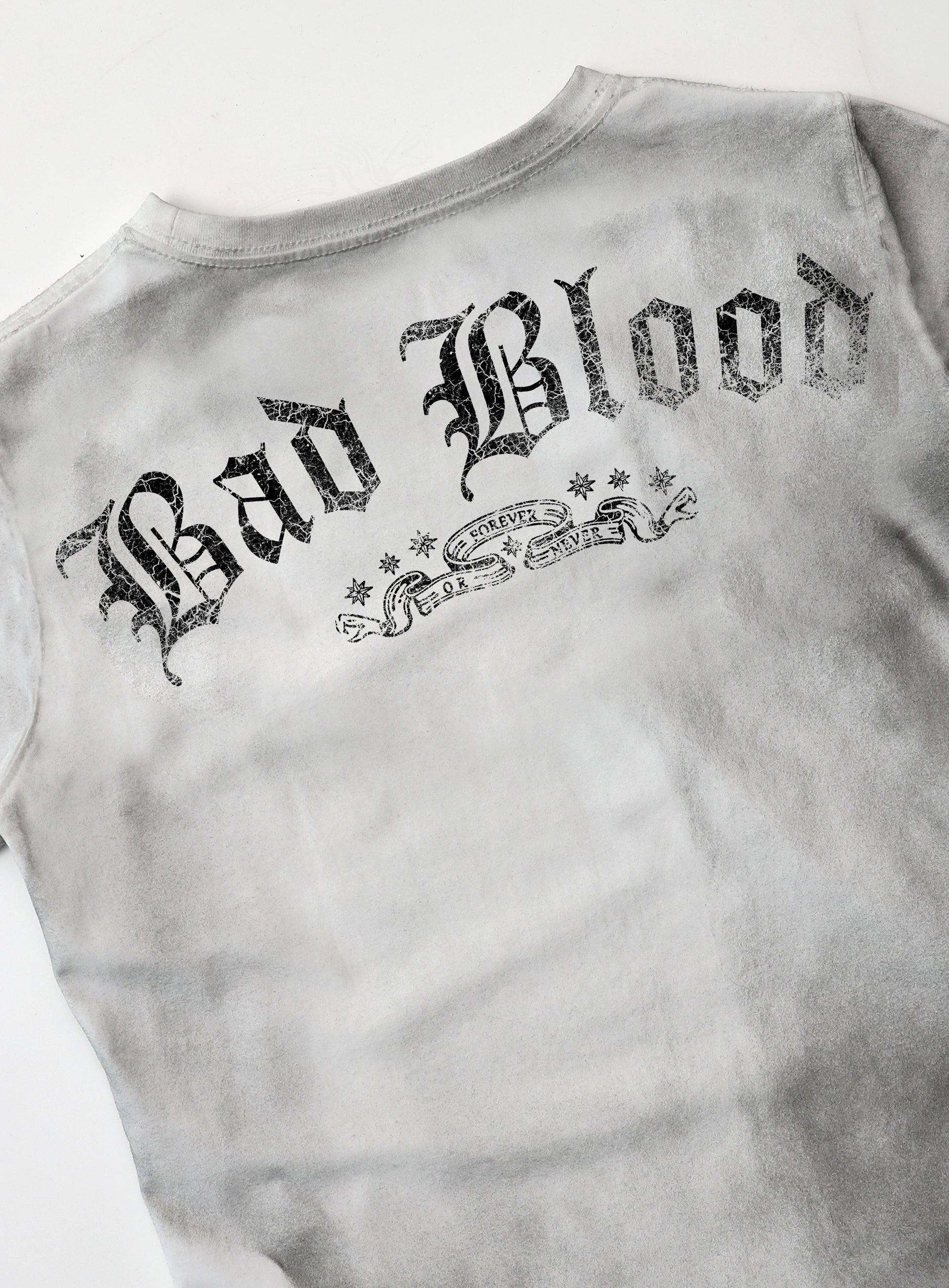 Bad Blood - crack print t-shirt (White)