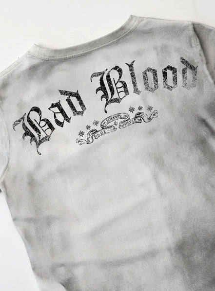 Bad Blood - crack print t-shirt (White)