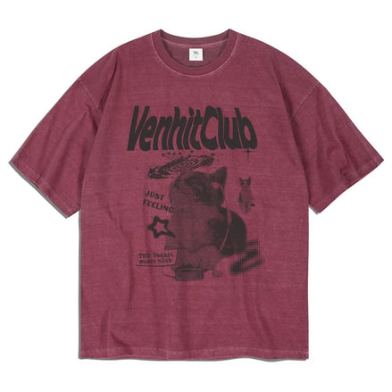 venhit - cats cosmos oversized tshirt (2 colors)
