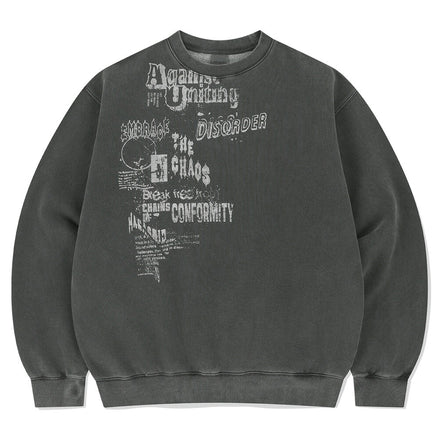 mahagrid - DISORDER PIGMENT SWEATSHIRT (CHARCOAL)