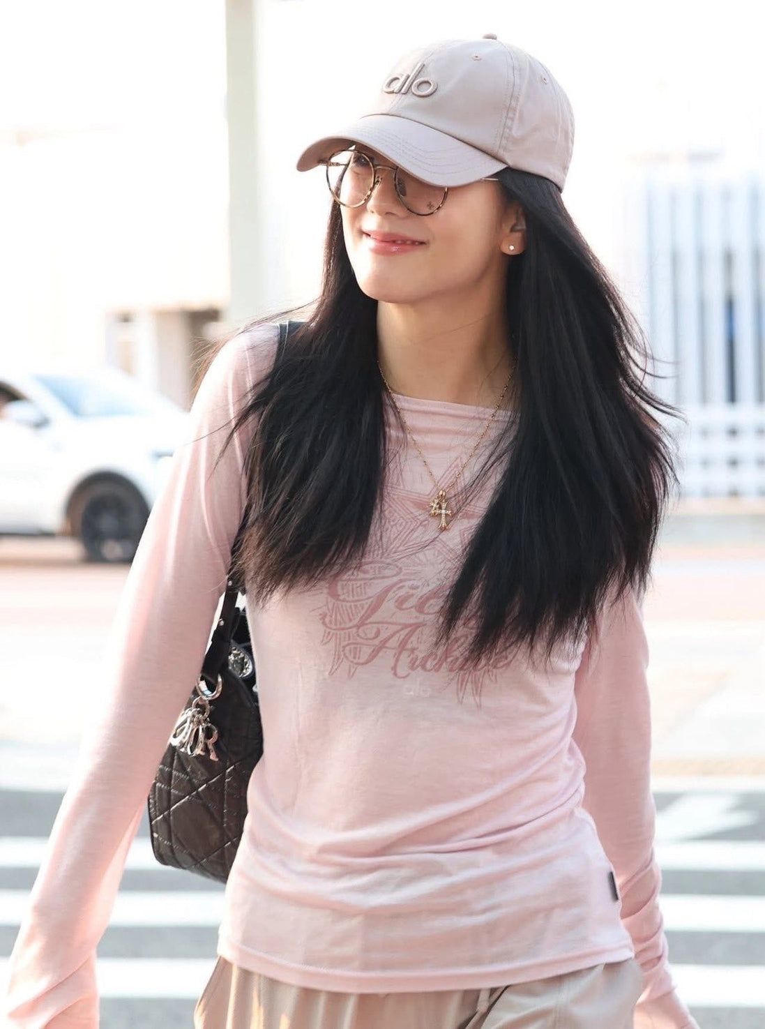 [jisoo同款] STAR WING SHEER LONG SLEEVE (PINK)