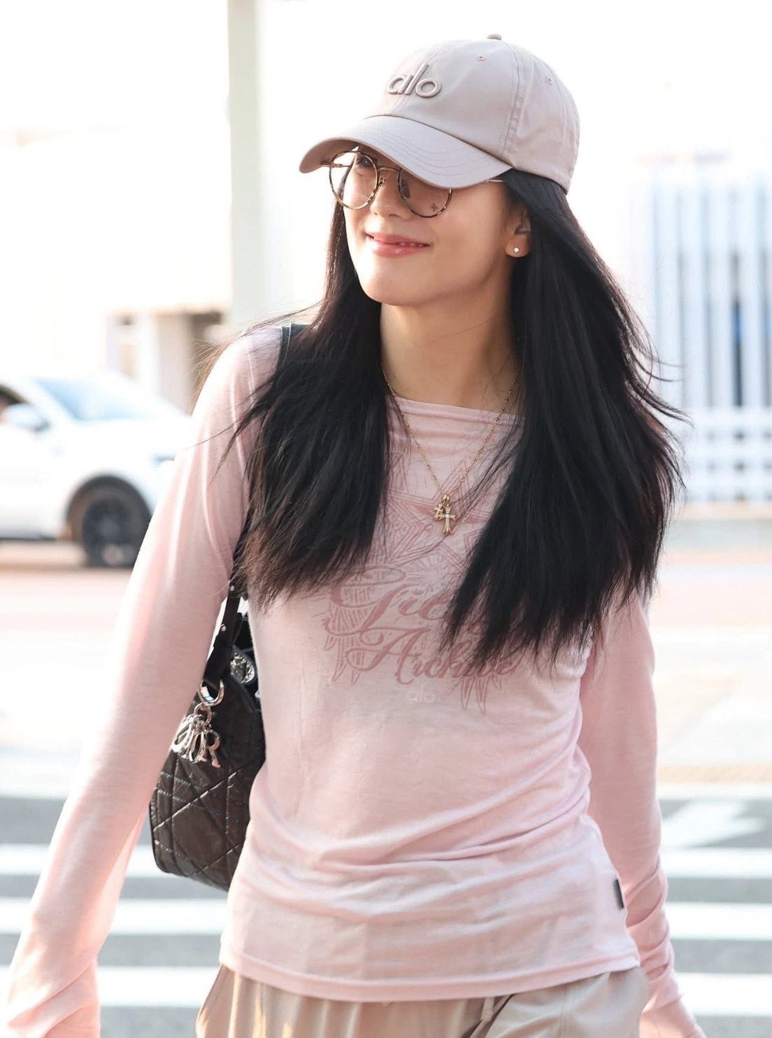 [jisoo同款] STAR WING SHEER LONG SLEEVE (PINK)