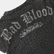 Bad Blood - crack print t-shirt (Black Leopard)