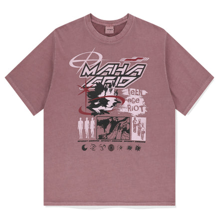 MAHAGRID - SPIRIT DESIRE PIGMENT TEE (BURGUNDY)