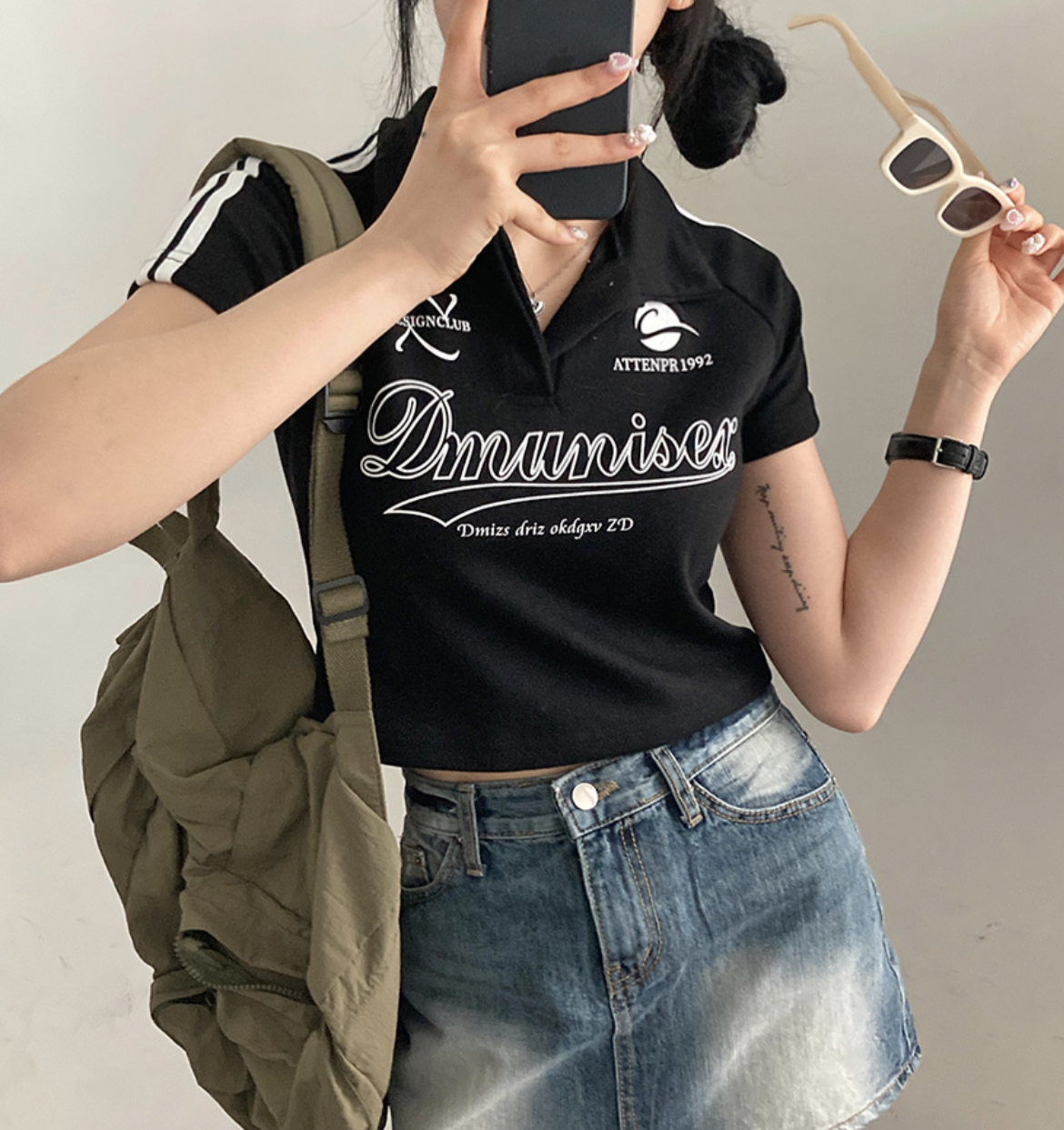 KR Y2K 彷球衣 CROP TEE 4 COLORS