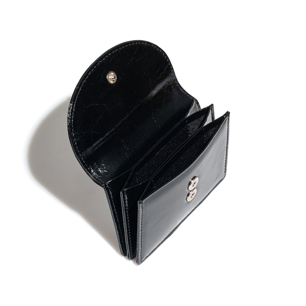 CRINKLE HALFMOON ACCORDION POCKET (BLACK)