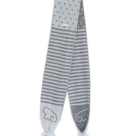 hugyourskin - angel wing striped muffler (grey)