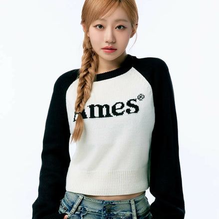 [UNISEX] AMES - BASIC RAGLAN PULLOVER KNIT (IVORY)