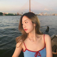 TH KNIT CROP SLEEVELESS (BLUE)