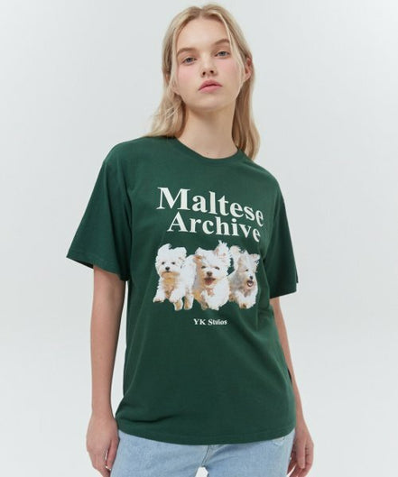 WAIKEI - Maltese archive half sleeve tshirt (GREEN)