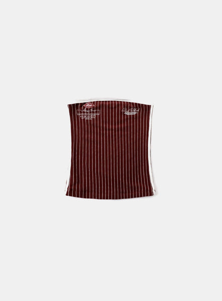 bad blood - Classic Logo Stripe Tube Top (Wine)