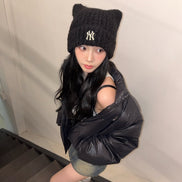 (KARINA同款) MLB CAT BEANIE (BLACK)