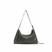LEATHER HOBO BAG (GREY)
