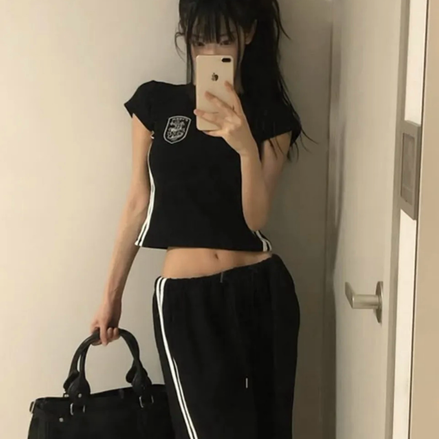EYEER - Shield Logo Short Sleeve Top (Black)
