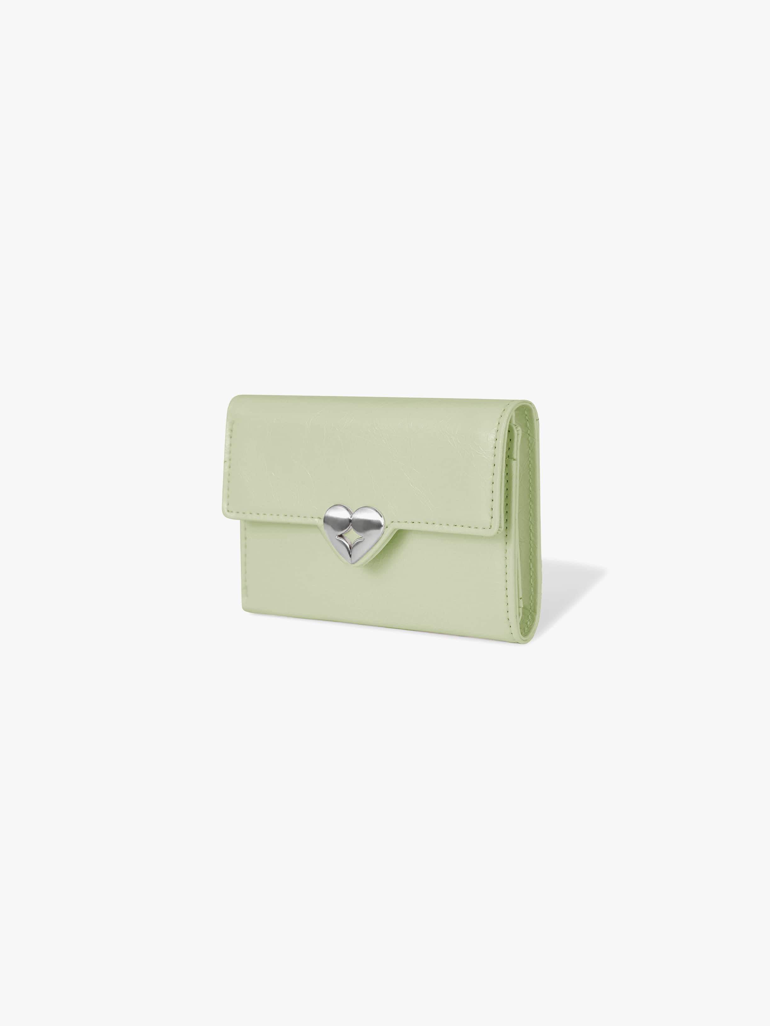 HEARTY FLAP WALLET (PISTACHIO)