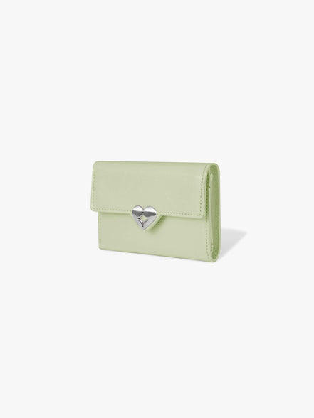 HEARTY FLAP WALLET (PISTACHIO)