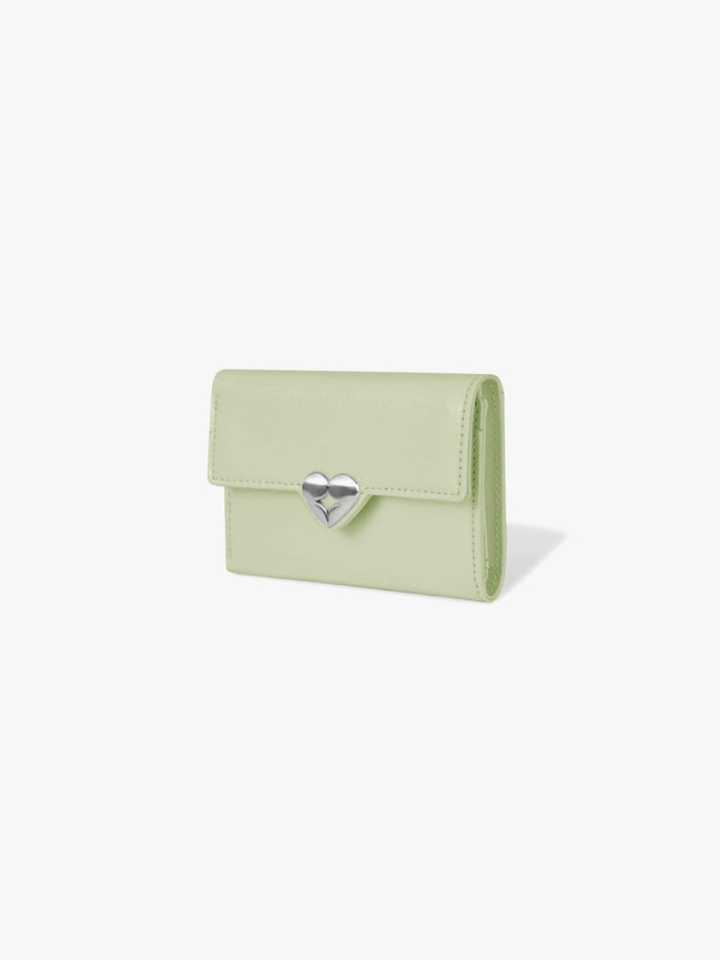HEARTY FLAP WALLET (PISTACHIO)