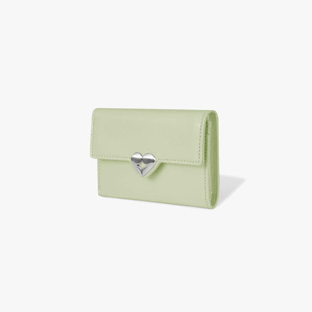 HEARTY FLAP WALLET (PISTACHIO)